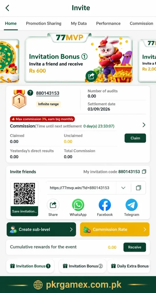 77MVP Game Referal Bonus For Users