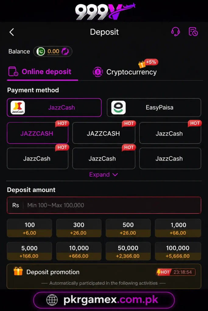 999V Game Deposit And Withdrawal Source Of Access