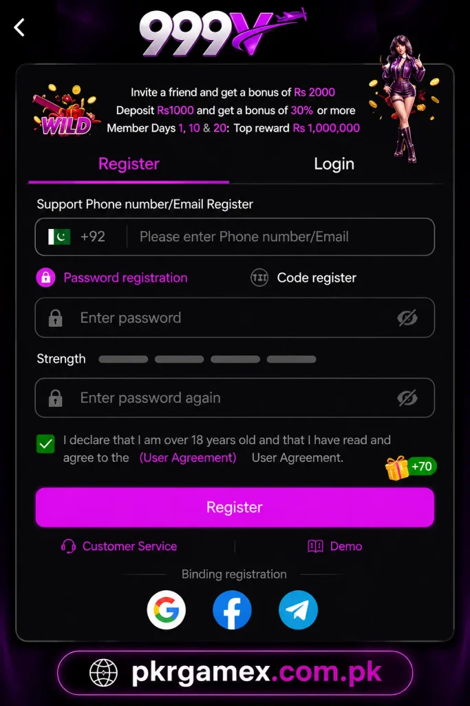 999V Game Registration Steps For Users