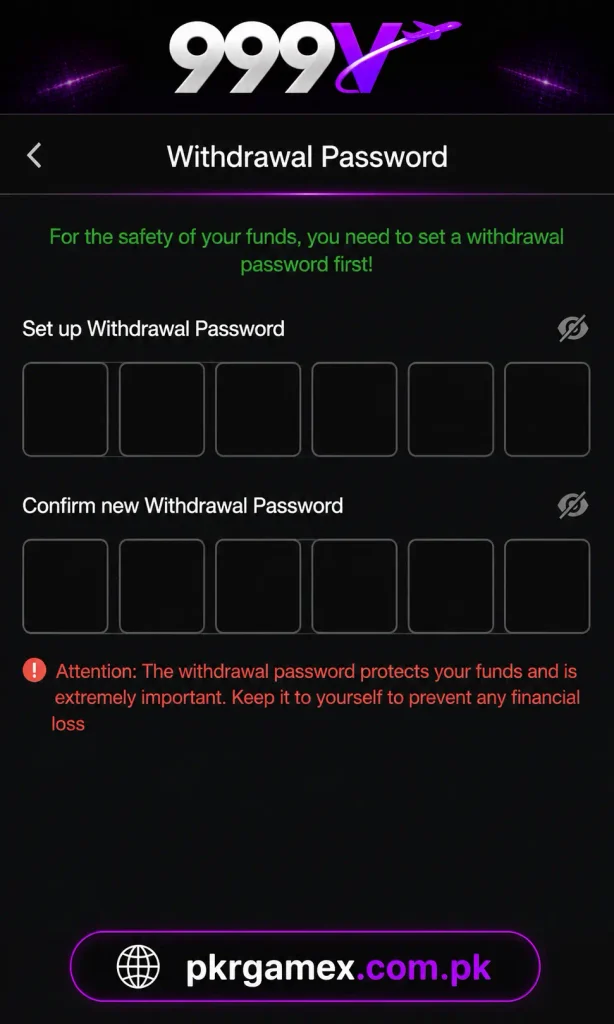 999V Game Withdrawal fund Step