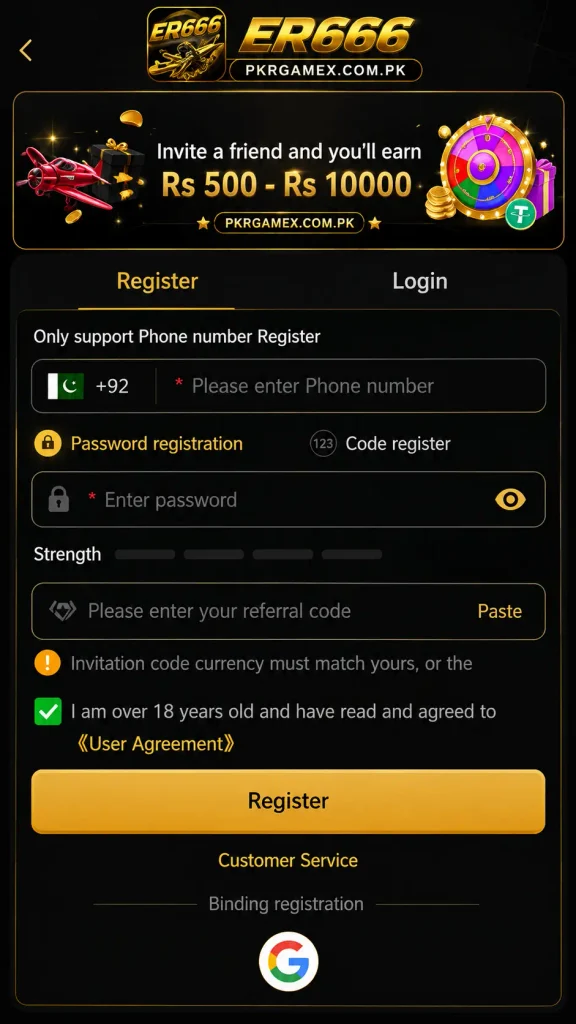 ER666 Game APK Registration Steps 2026 Latest Version