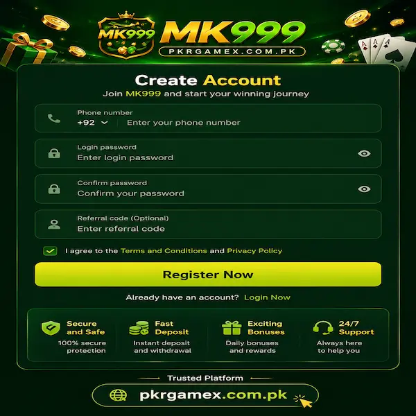 MK999 Game APK Gegistration Steps